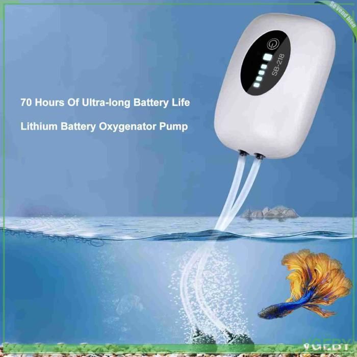 Pompe à oxygène - FAFEICY - 2600mAh - Batterie 2600mAh - Mode intermittent 10s/10s - Silencieuse ≤30 dB