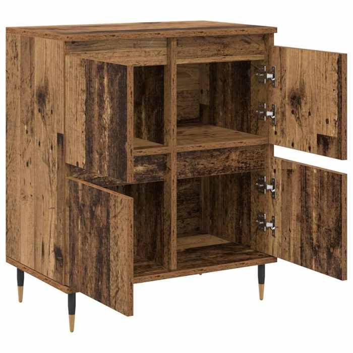 NEUF Commode salon polyvalente éléganteBuffet Enfilade Armoire de rangement 3 pcs - Bois ancien 60 x 35 x 70cm FR00_63401263904