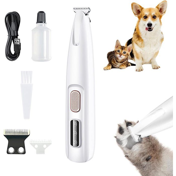Tondeuse Chat Chien Imperméable Tondeuse Chat Silencieuse TondeuseChien Professionnelle Avec LED Lampe