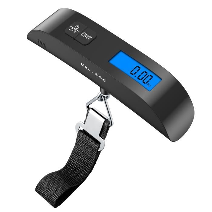 Balance Numérique Portable Pour Bagages - Capacité 50 Kg / 110 Lb - Affichage LCD - Neuf