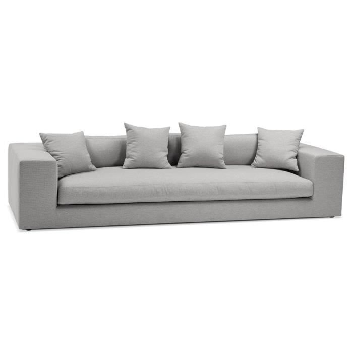 Grand Canapé Droit Design Justin Xxl En Tissu Gris Clair Achat Vente Canapé Sofa Divan Soldes Cdiscount