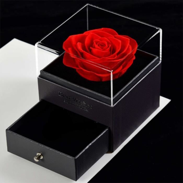 Bouquet Rose Eternelle Bouquet De Roses éternelles En Verre - Cadeau Romantique Sous Cloche - Saint-Valentin/Anniversaire/Fête Des Mères Bouquet De Fleurs