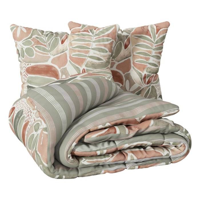 Parure de lit imprimée Alvaro vert céladon 240x220cm - Atmosphera Créateur dintérieur Parure de lit imprimée Alvaro vert céladon 240x220cm - Atmosphera Créateur dintérieur