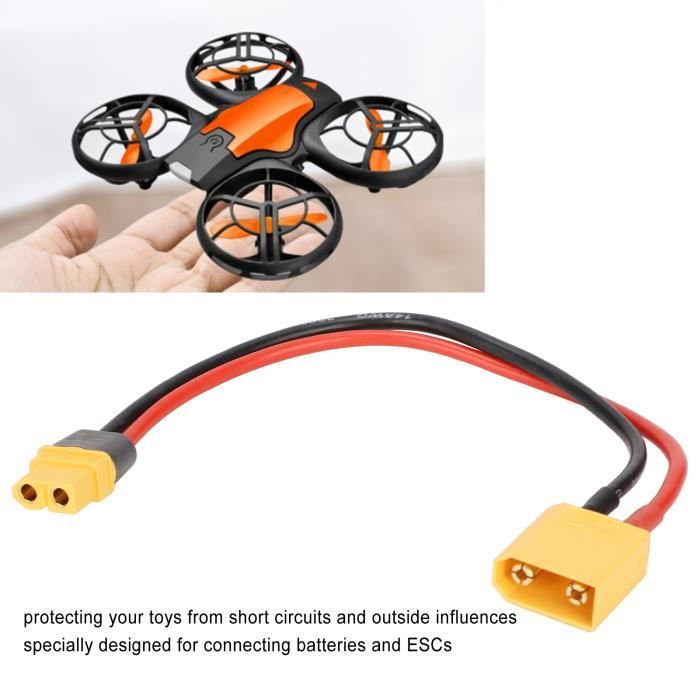 Câble D’alimentation XT90 10AWG 1 Mètre – Prise Mâle/femelle, Montage Panneau, Pour Batterie Lipo, Drone, FPV