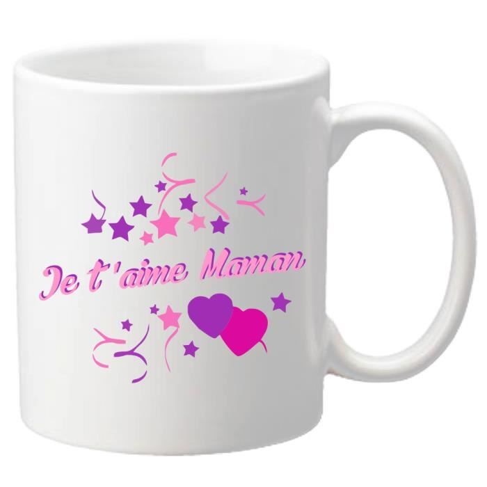Mug Je T Aime Maman Cadeau Pour La Fete Des Meres Noel Anniversaire Paques Bapteme Mug6ma Achat Vente Bol Cdiscount