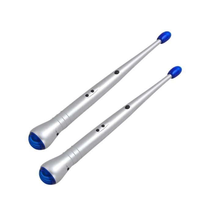 Children Paire de baguettes /électroniques pour tambour /à air Rock Rhythm Beat Percussion Outil pour enfants sans pile