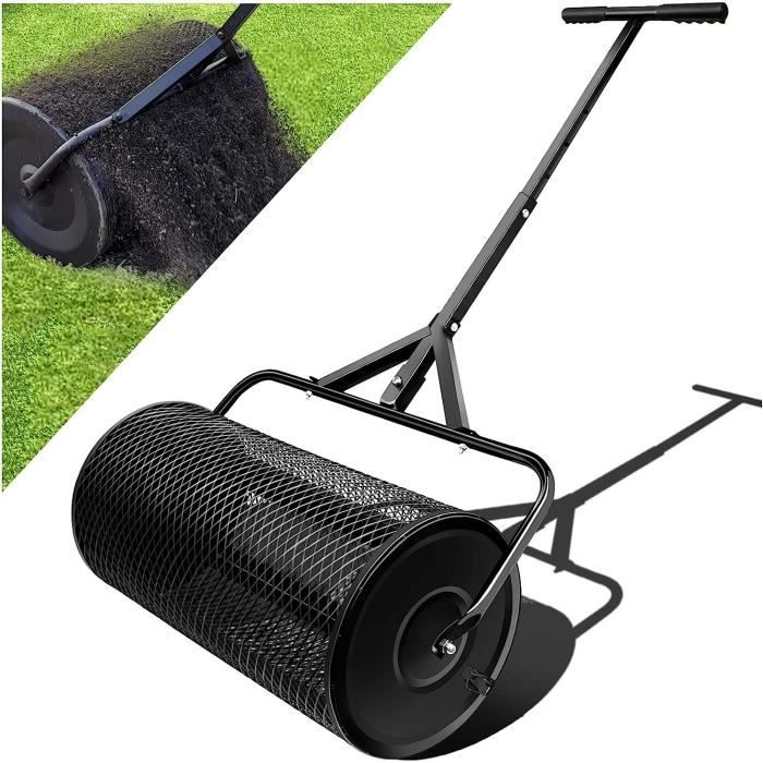 AVFORA Epandeur Gazon, Rouleau Gazon avec Réglable Poignée, Peat Moss