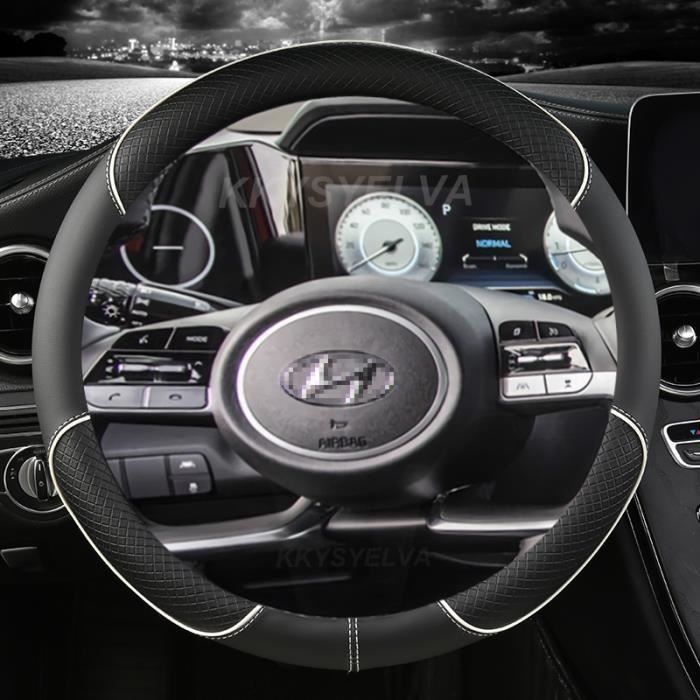 Couvre-Volant - Hyundai - Tucson 2021 - Cuir PU - Blanc - Confort Conducteur