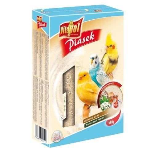 Sable pour oiseaux - Vitapol - 1 5 kg - Naturel avec coquillages ajoutés - Traitement thermique