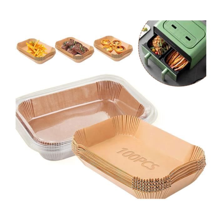 Accessoire Air Fryer - Papier Cuisson - 100 Pièces - 21 x 14 cm - Antiadhésif - Résistant à la chaleur
