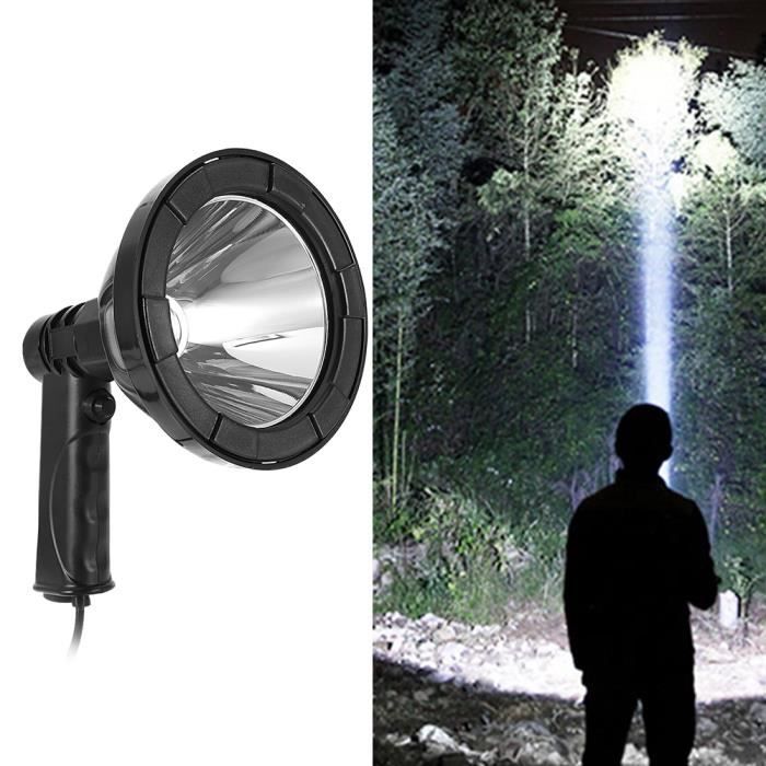 exploration Lampe torche portative à LED haute luminosité 30 W 12 V 800 m pour camping extérieur 