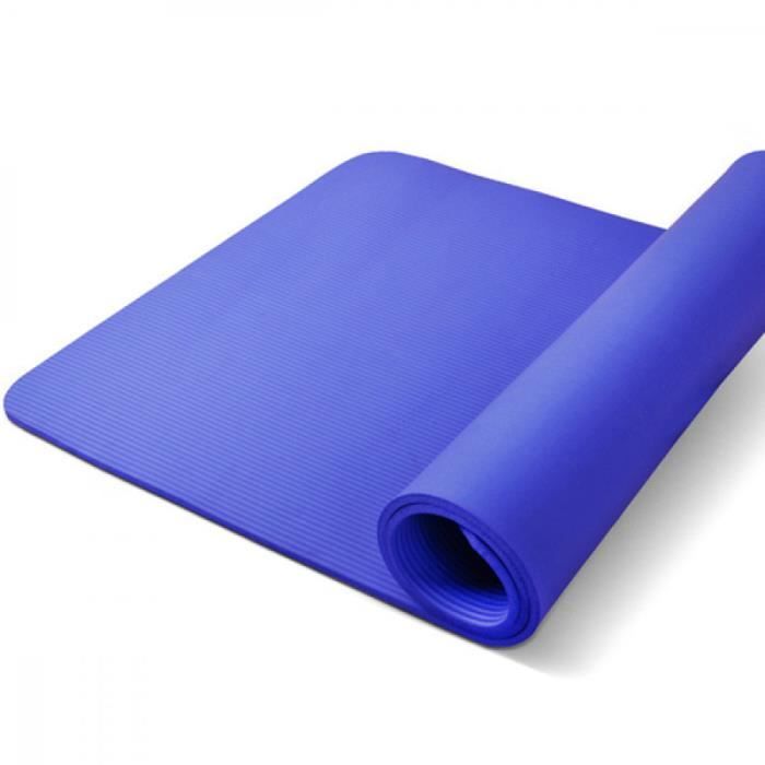 TOMSHOO Tapis de Yoga Fitness 183 * 61cm 10mm Épais, NBR Antidérapant et  Durable, Tapis de Gym Sport pour Yoga Fitness Pilates Gymnastique avec Sac  de Rangement…