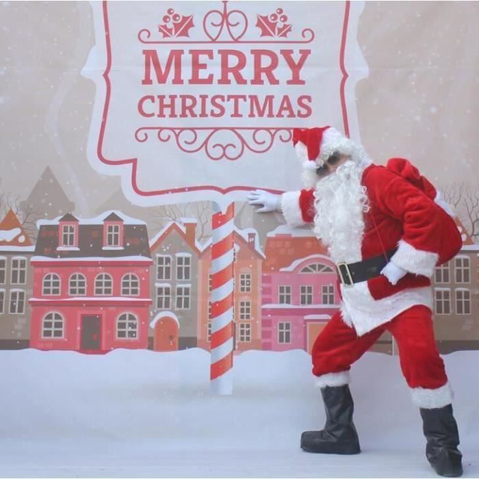 Deguisement Costume Pere Noel Pour Adulte Ensemble De 5 Pieces Cadeau Noel Cadeau D Anniversaire Veste Pantalon Bonnet Ceinture Barb Achat Vente Sapin Arbre De Noel Soldes Cdiscount