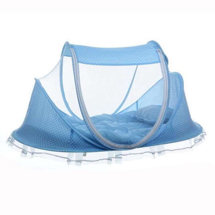 Zk Bebe Portable Pliable Enfants Lit Bebe Dot Fermeture A Glissiere Canopy Moustiquaire Tente Cdiscount Puericulture Eveil Bebe