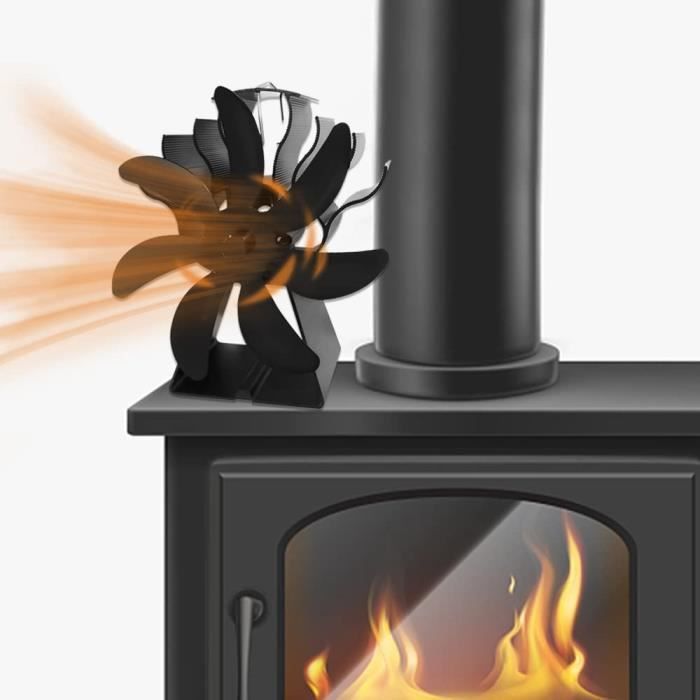 Poêle à bois Ventilateur à chaleur Ventilateur de cheminée Poêle à