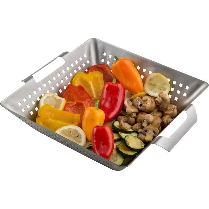 Desserte avec deux plateaux en verre et un plateau en inox amovible de la marque Uginox