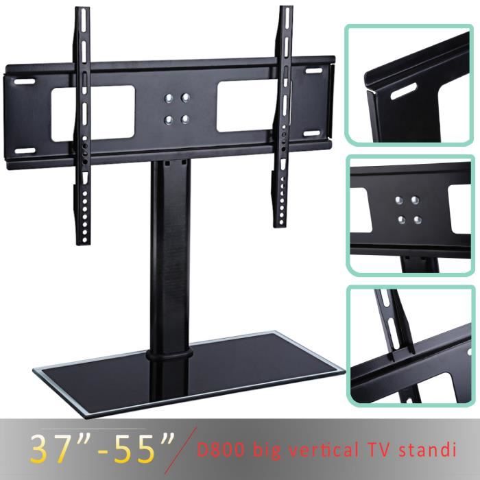 Universel Table Haut Piédestal TV Stand avec Support LCD LED Hauteur Ajuste