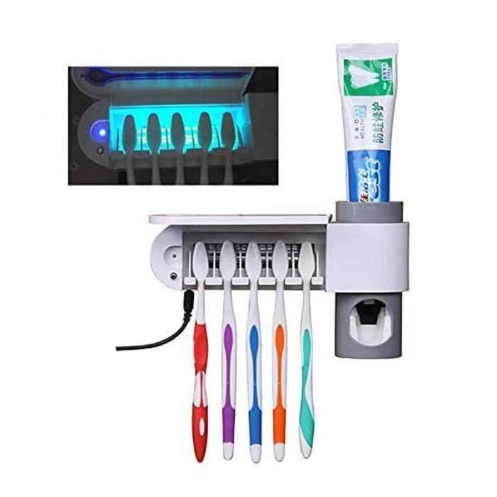 Binnan Lot De 5 Porte-Brosses à Dents Animaux Mignons – Ventouse Anti-Bactérien, Couverture Anti-Poussière, Pour Salle De Bain Voyage