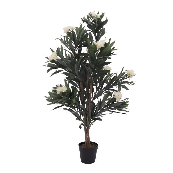 Laurier Rose Artificiel Minou Blanc 120 Cm Plante Fleurie Artificielle Faux Arbre Artplants Cdiscount Maison