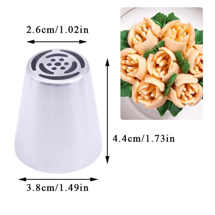 Douille Russe En Acier Inoxydable Pour Glaçage - Forme Fleur, Décoration Gâteaux, Cupcakes