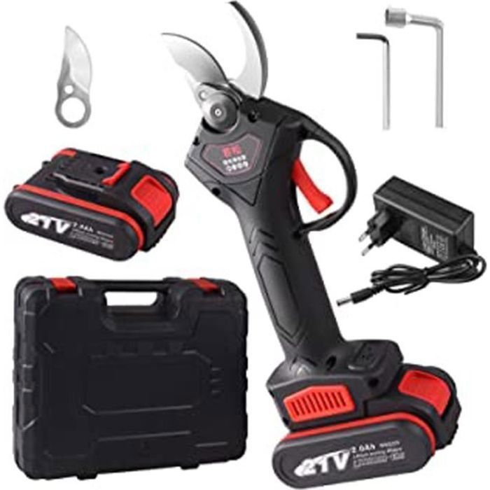 Secateur Electrique Avec 2 Batterie Sécateur Électrique Sans Fil Professionnel 21V Sécateur Rechargeable Chargeur De Prise De - vue 2