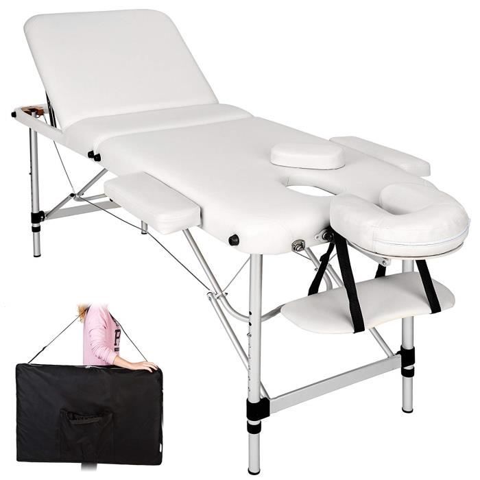 Table De Massage Portable Pliable Salon Store - Couleur Rose - Idéale Beauté, Tatouage, Thérapie