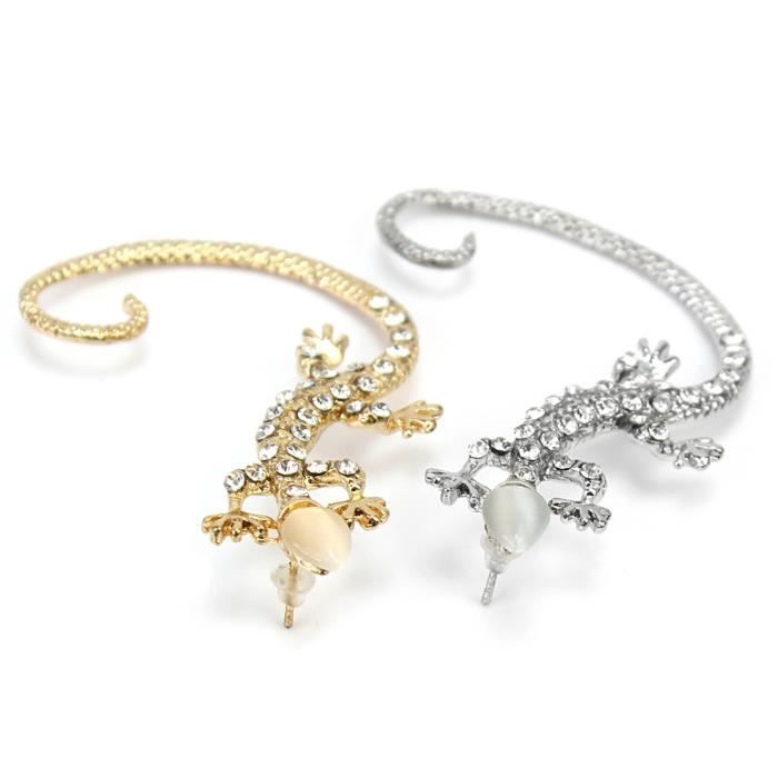 Cristal Strass Lézard Broche Salamandre Pin Badge Gecko Mignon Vintage Bijoux Doré Broches Broches (Color : C