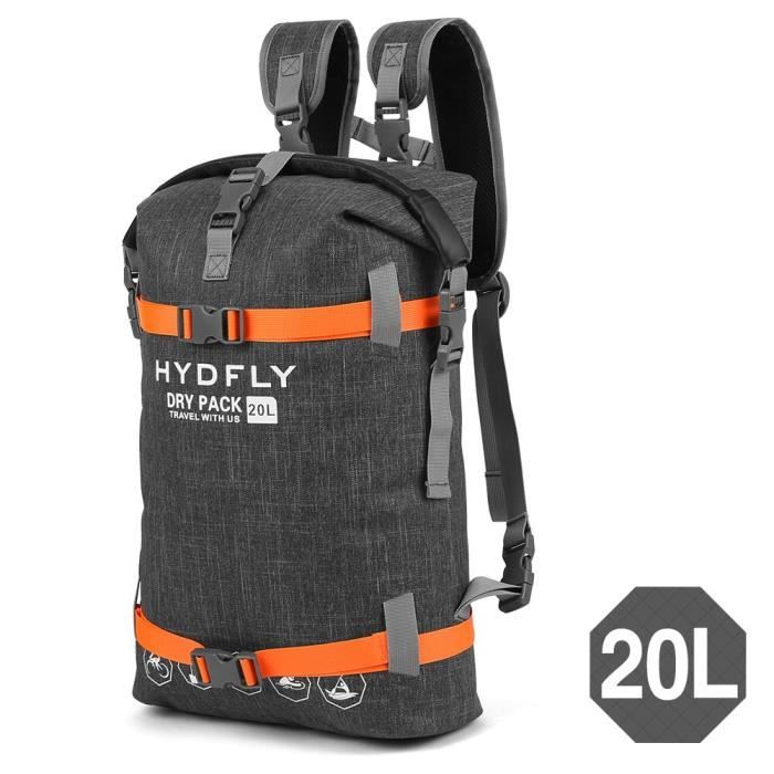 Sac De Sport étanche 20L InnovaGoods - Imperméable, 2 Sangles Réglables, Pour Sports Aquatiques Et Plein Air - Noir