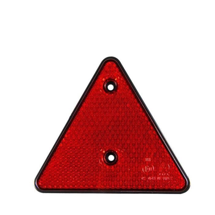 Catadioptres Triangle Fixation par Vis Triangle Réflecteurs Catadioptres Triangle ETUKER 4 x Rouge Triangle Reflecteur de Signalisation pour RV/Caravanes/Voiture/Remorque/Avertissement Sécurité 