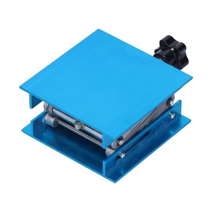 Plateforme élévatrice Réglable Pour Laboratoire - 90x90 Mm, Hauteur 26-90 Mm - Alliage D'aluminium - Capacité 30 Kg - 2