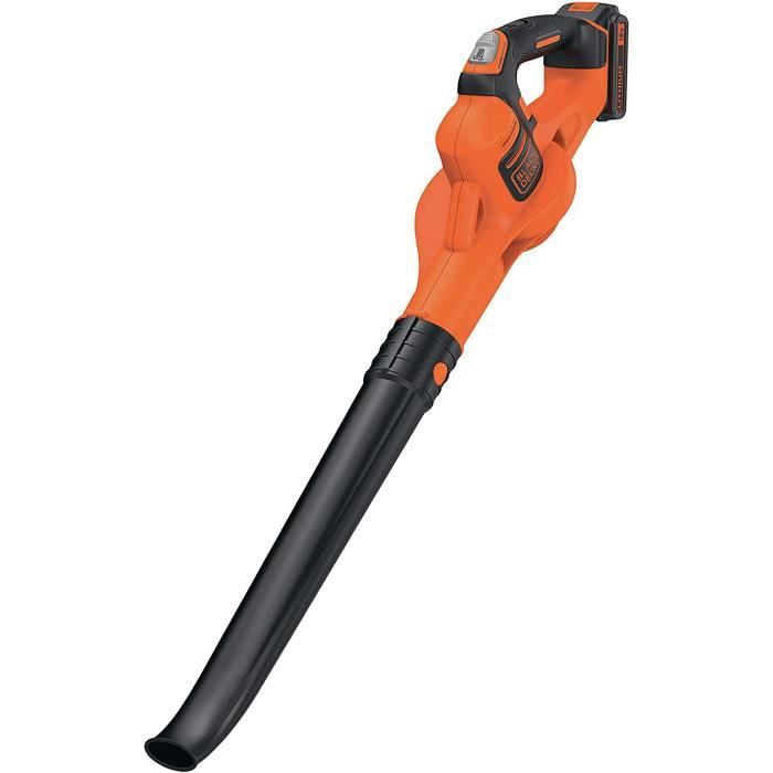 Souffleur Axial Sans Fil BLACK+DECKER 18V - Souffleur Feuilles 150 Km/h Avec Racloir - BCBL200B-XJ