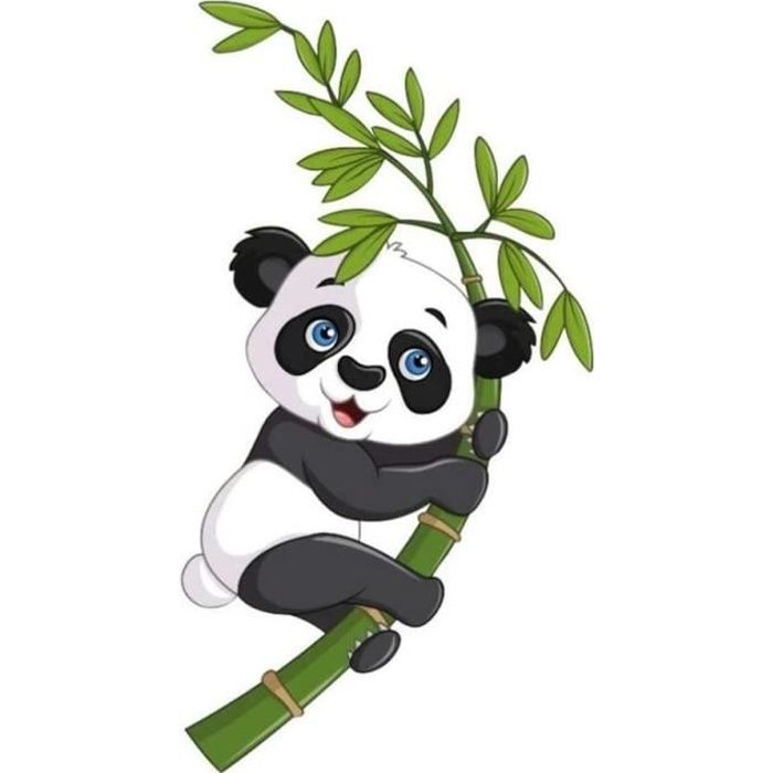 Sticker animal Panda et son bambou – Stickers STICKERS NATURE Bambous