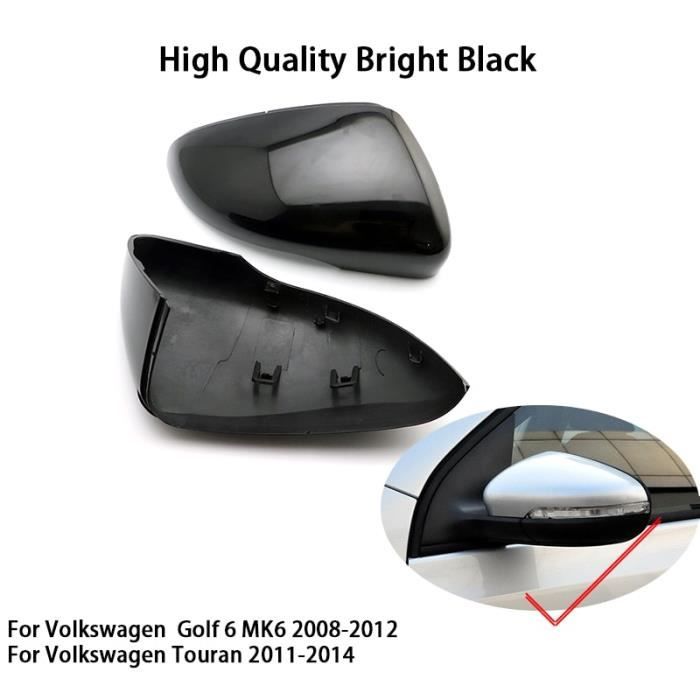 noir -3 - Couvercle de rétroviseur latéral en carbone pour VW Golf 7.5 MK7  7 GTD R GTI 6 Passat B7 CC Scirocc