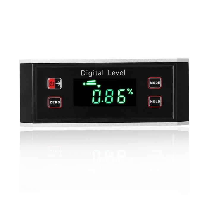 Règle Et Rapporteur Digital 0-360° - Écran LCD - Mesure Angle Et Longueur - Précision 0,1°