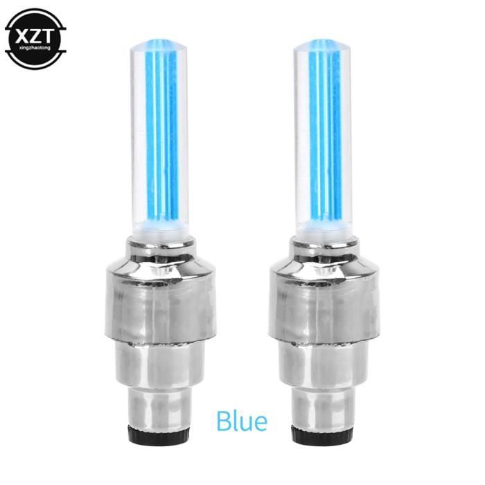lumière davertissement de sécurité avec 6 Piles Bouton AG10 Moto 2 pièces pour vélo Bouchons de Valve de Pneu néon LED Clignotant SYN Lot de 2 Feux de Roue de Voiture Rouge Voiture 