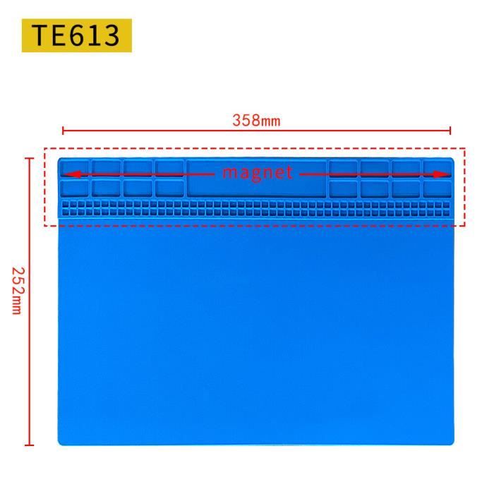 Tapis De Soudure Antistatique 45x30cm - Avec Repères Vis Et Outils - Pour Réparation Smartphone Montre