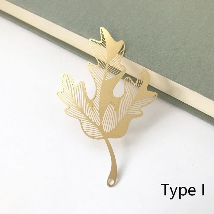Marque-Page Métal Élégant Feuille Avec Pendentif Et Pampille – Cadeau Mignon Pour Amoureux Des Livres, Enseignante, Maman