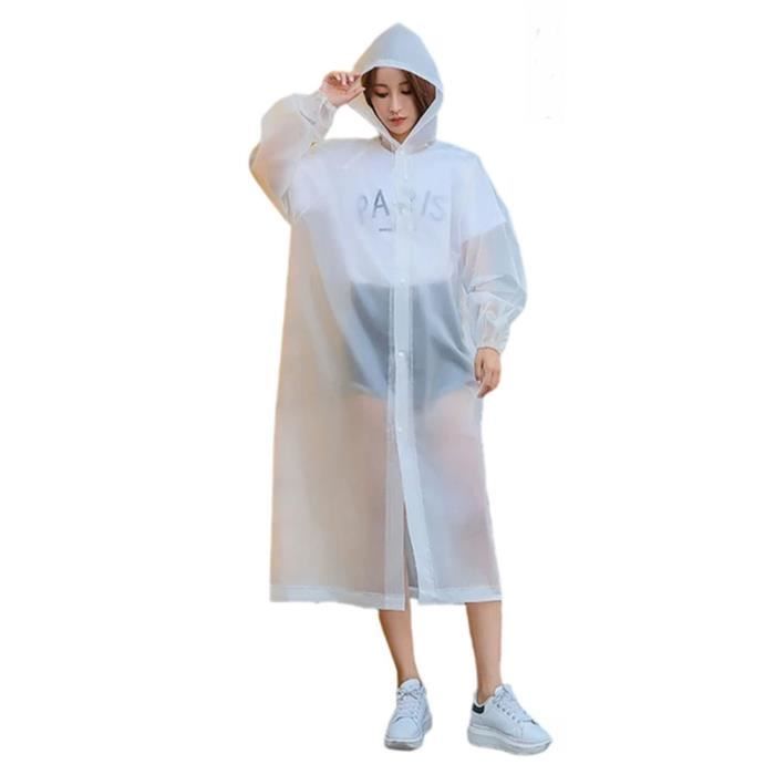 ZGDEIWGF Lot 10 Ponchos Imperméables Transparents Portable - Équipement Pluie Camping Voyage