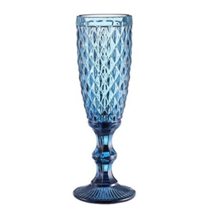 Lot De 6 Verres Mélangeurs Vintage – Verre Fin à Bandes Dorées – Style Rétro