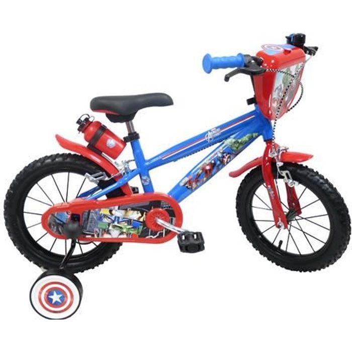 Vélo pour enfant - Marvel - AVENGERS 14 pouces - Cadre surbaissé - Carter de chaîne intégral