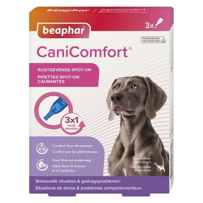 Comparer les prix de BEAPHAR – CANICOMFORT® – Pipettes calmantes aux phéromones pour Chien et Chiot – Réduit stress et comportements indésirés–3