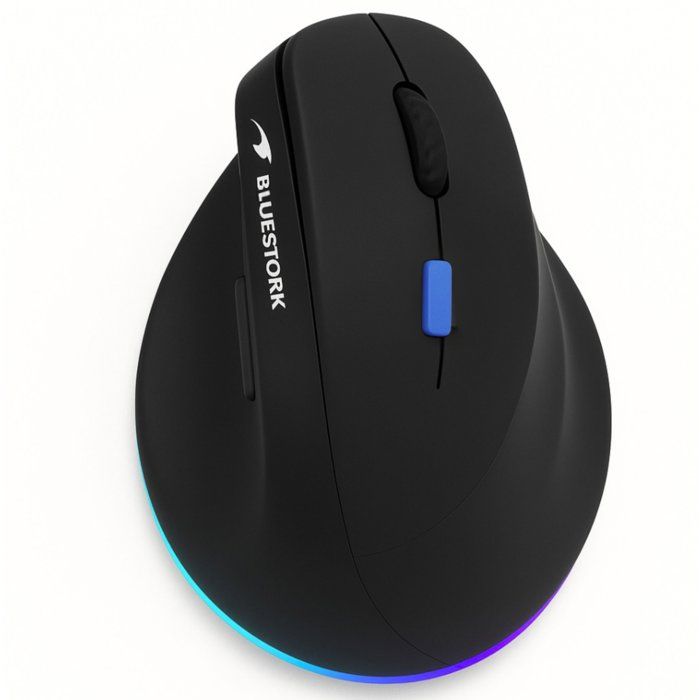 Souris Bluestork Ergo Lumi Pro – Ergonomique, Bluetooth/RF, 4800 DPI, 6 Boutons - vue 2