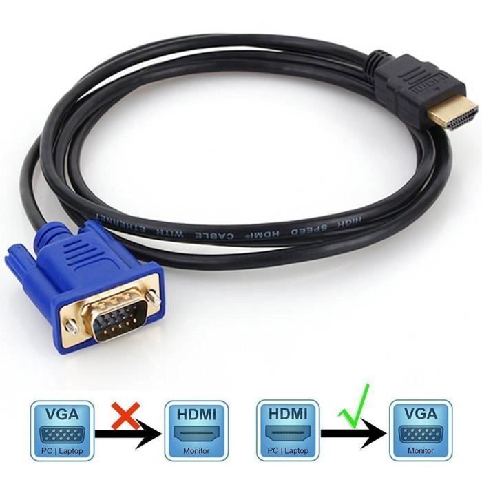 Cabling Cable Adapter Hdmi Vga Hdmi Male Vers Vga Male 2