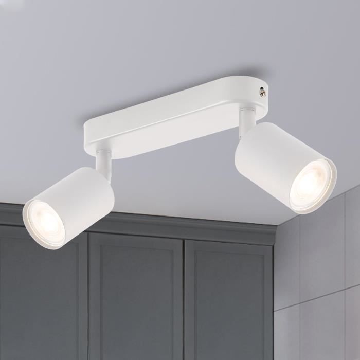 GOECO Plafonnier LED Dimmable, Blanc Lampe de Plafond Moderne avec