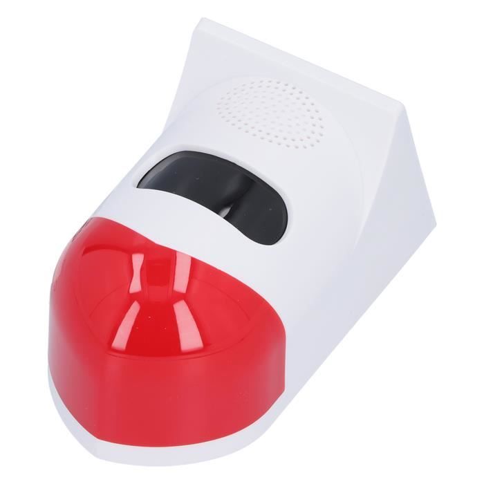 Alarme Solaire Capteur Mouvement Extérieur 130 DB – Avec Télécommande – Sirène Et Flash Lumineux