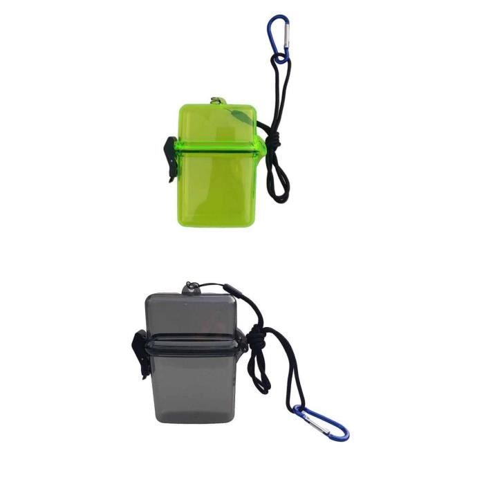 Citylife Lot de 2 boîtes de rangement empilables en plastique transparent avec couvercles et