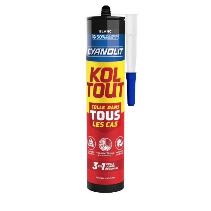 Cyanolit Colle de fixation Koultout 33301149 couleur blanc résistance 350 kg / 10 cm² séchage en 30 minutes - vue 1