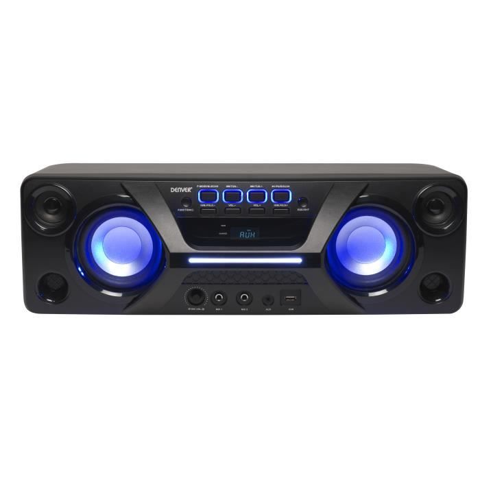 Enceinte Bluetooth - Denver - BTB-410 - 40W - Radio FM - Éclairage LED Disco