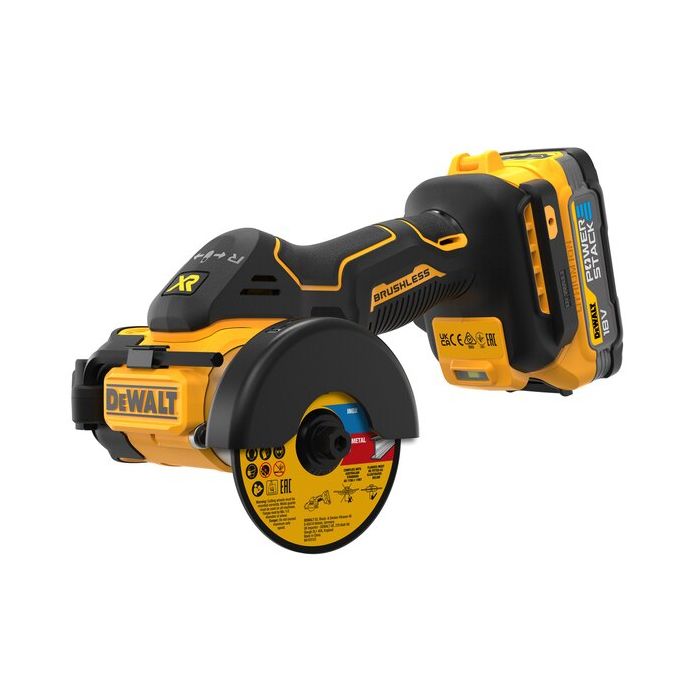 Meuleuse XR 18V 1 7Ah 76mm DCS438E2T + 2 batteries 1 7 Ah + chargeur + coffret TSTAK DEWALT - vue 2