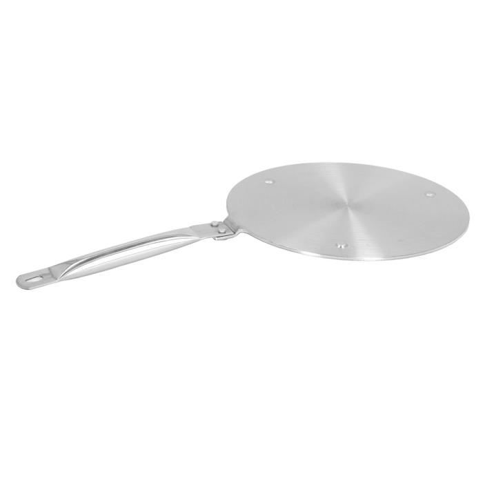 Plaque Diffuseur De Chaleur Induction - Acier Inoxydable, Adapte Casseroles Verre, 18 Cm